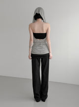Desert Cowl Neck Hooded Drape Top