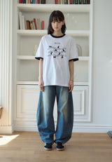 26SS★ Cats Music Ringer Short Sleeve Tee