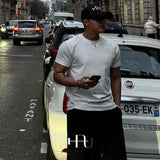 [HFORUS MADE] Layer Shoulder Muscle Half Sleeve IN WHITE