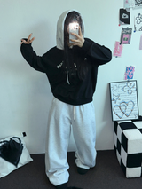 ラインポイント バルーンワイドロングパンツ 🖤🤍🩶3COLOR