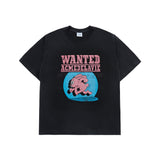 24FW ウォンテッドラビットアートウォークショートスリーブTシャツブラック