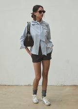 STRIPE TIE BLOUSE