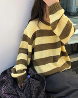 [ORIGINAL] Ence Striped Crew-Neck Knit