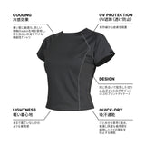 女性用ダイナミック T シャツ - チャコール