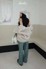Snow White No Collar Fur Jacket