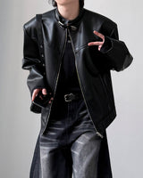 Edwin Belt Leather Jacket