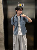 Scent Short Sleeve Denim Shirt