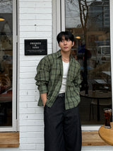Dying patch carpenter denim