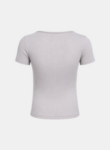 エヴィア ツイスト レイヤードTシャツ