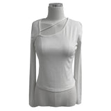 ベーシックフロントストラップ長袖ゴルフTシャツ (4 Colors)