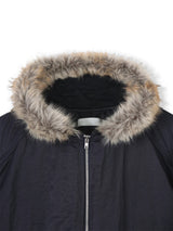Flight padding fur hood jumper