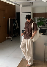Cool Basic Semi-Over Short Sleeve Shirt