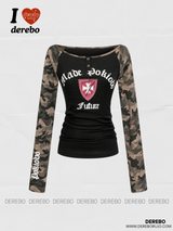 Must-have raglan wide neck long-sleeve t-shirt