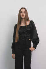 Corset Blouse Black