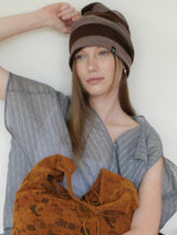 Knit Hat&Neck Warmer_Brown