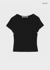 [MADE] Pobello Basic Round-Neck Short Sleeve Top