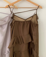 evelyn ruffle long dress