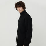 フルニットジップアップ BLACK