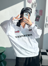 ラグランスリーストライプカラースウェットシャツ🖤🩶🤍 - 3 カラーズ