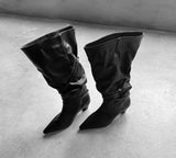 1214 City Belt Stiletto Long Boots (5cm)