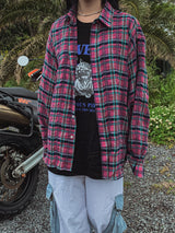 チューイングチェックリネンオーバーシャツ