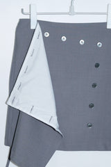 Button String Midi Skirt (Gray)
