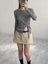Basic Cotton Layered Skirt Pants