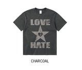 ヘイトラブプリンティングオーバー半袖Tシャツ