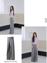side lace wide slacks