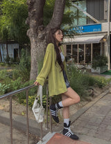 Yoni cargo denim mini skirt
