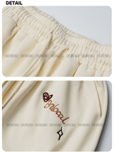 Bear Patch Banding Shirring Casual Pants