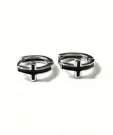 ブラッククロスワンタッチピアシング 2pcs