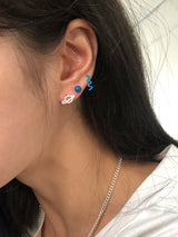 パステルドゥードゥルピアス（ネイビー）-土星