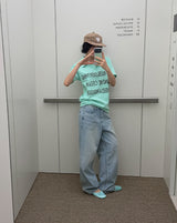 CLOUD WASHED WIDE DENIM