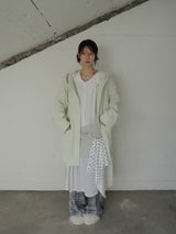 [prts made] パジャマヘッドバンドオーバーサイズドフーディショートローブ (Tumble-Washed)