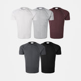 LMN Luton Shoulder Semi-Zipup Muscle Fit Short Sleeve T-Shirt (5 colors)