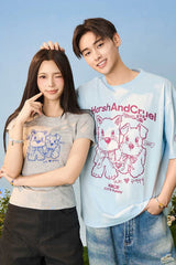 プレイフルドッググラフィックTシャツ - フィーメイル