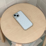 BLUE DOT&STAR Silver Epoxy Case