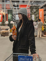 Oti Rivet Brushed Hood Zip Up