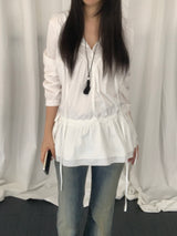 Seruni Ribbon Button Sleeve Blouse