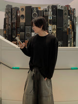 ルーズリベッドボニーロングスリーブ3C