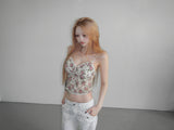 vivid flower bustier (2 color) 