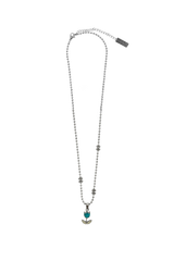 Flower ball chian] blue tulip necklace