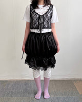 Sheer Lace Cropped Vest