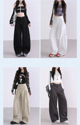 Retro High Waist Wide-Leg Pants – Old Money Style Relaxed Trousers