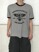 ラペルウエスタンリンガー半袖Tシャツ 3C