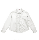 ROUND COLLAR LACE SHIRT OFF WHITE