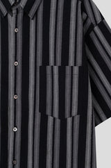 Rose Stripe Overfit Short Sleeve Shirt