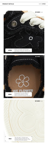 WE FLOWER ファッショナブルニュータッセルシックソールウェーブシューズ - ブラックメリージェーン