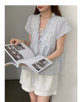 Floral Layered Frill Blouse
